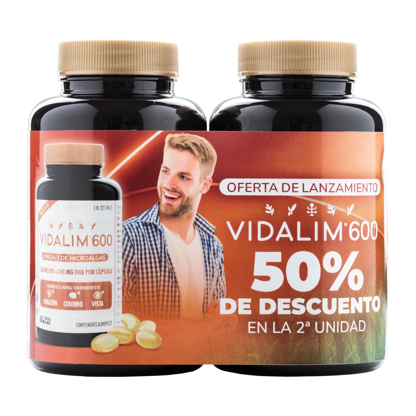 OMEGA 3 MICROALGAS VIDALIM 600: 360 mg EPA + 240 mg DHA POR CAPSULA | 60 CAPSULAS_4