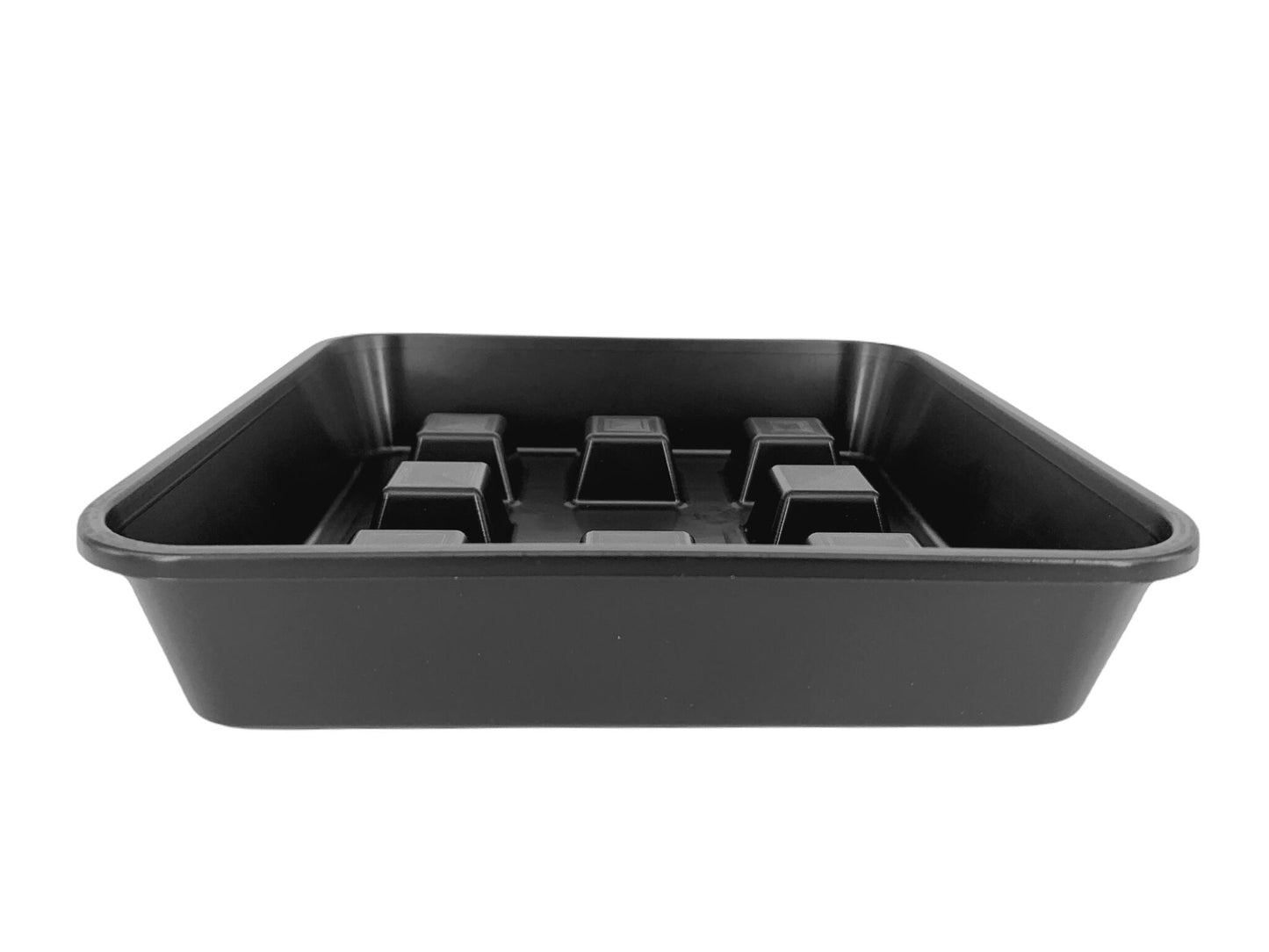Plato Cuadrado De Plástico Resistente 19,7 X 19,7 X 4 Cm – Negro_1