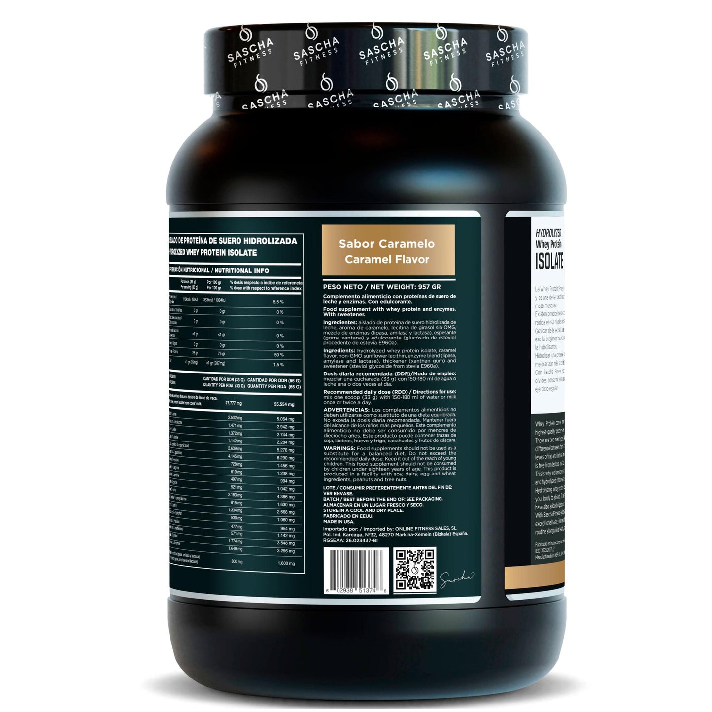Proteína Whey Sabor Caramelo - Sascha Fitness España_3
