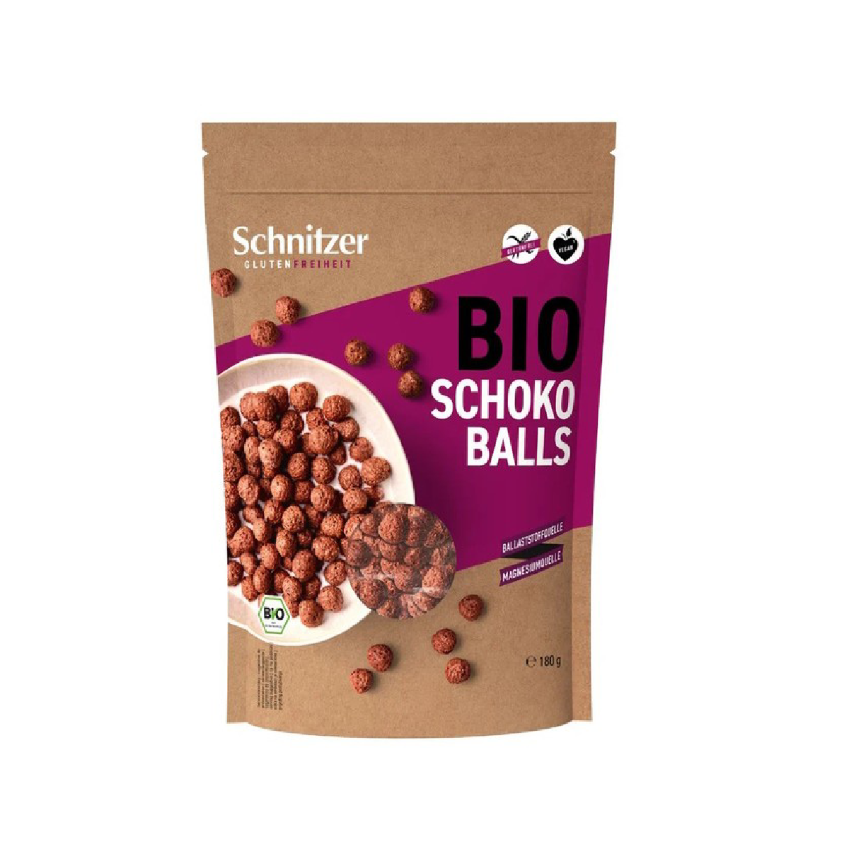 Bolitas de Chocolate para el Desayuno Sin Gluten Schnitzer 180 g
