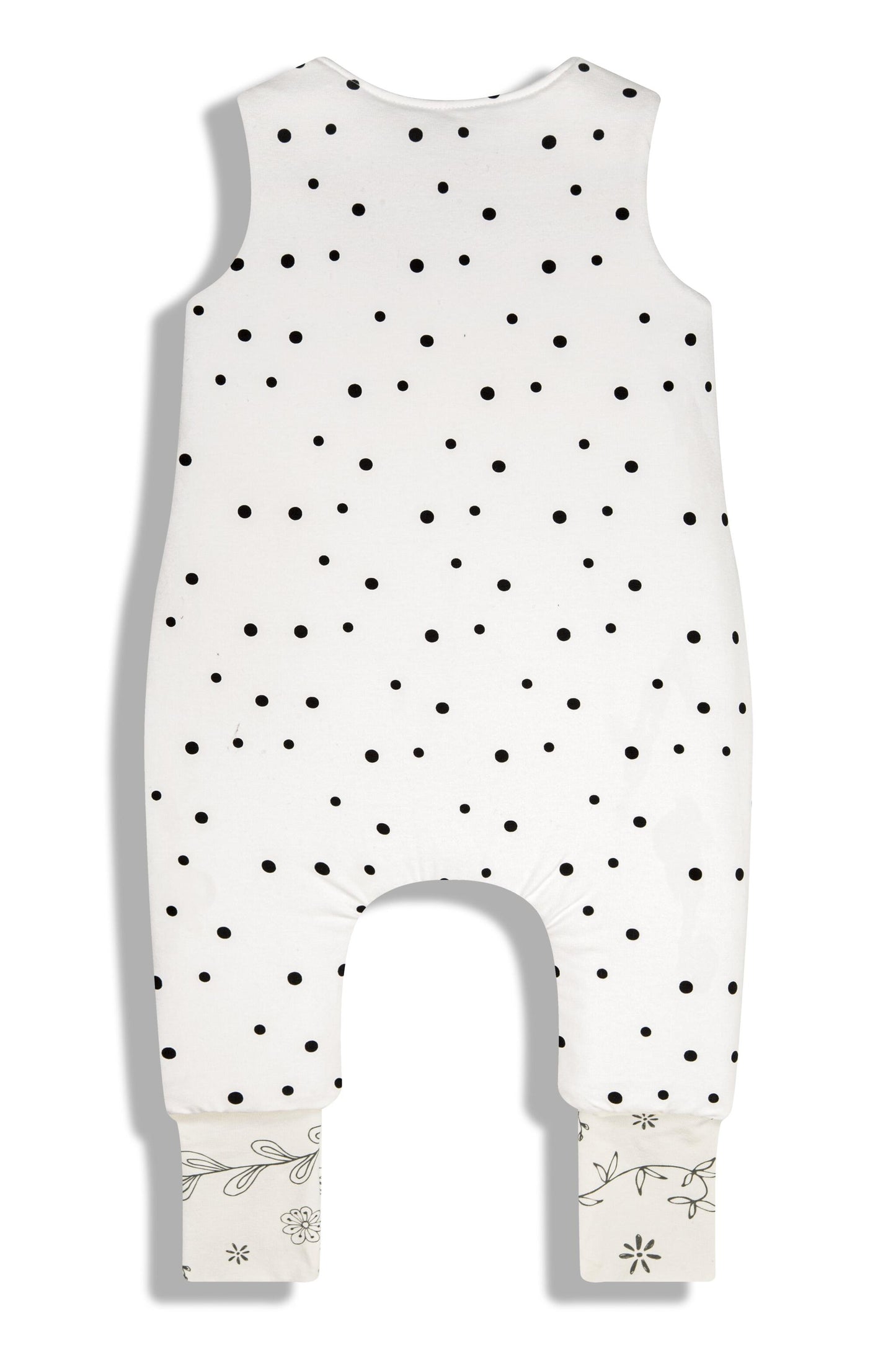 Saco De Dormir Con Pies Reversible T-xs Jersey Algodón Dots-bloom_4