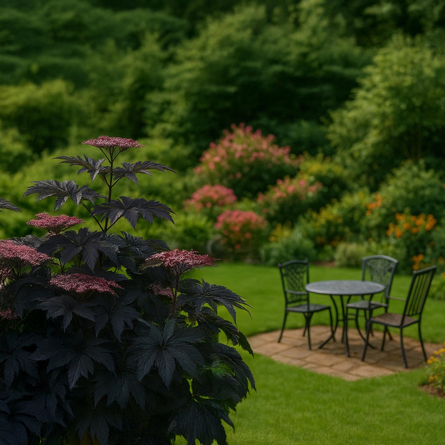 Saúco - 2 Pzs - Sambucus Nigra 'black Lace' - Altura 25-40cm - ⌀17cm_4