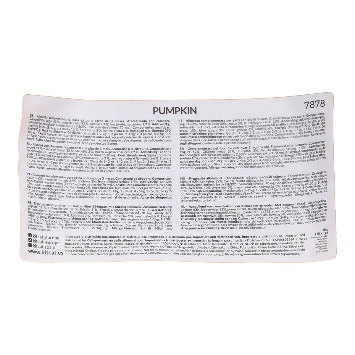 Kit Cat Yogurt Yums Liofilizado Calabaza 10g (10 unidades)