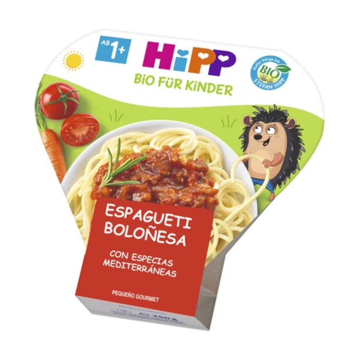 Espaguetis boloñesa con especias mediterráneas HIPP 250 g.
