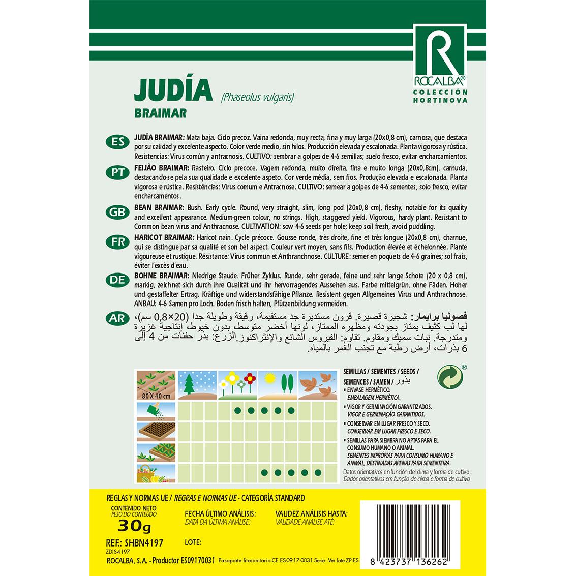 Semillas de Judía braimar