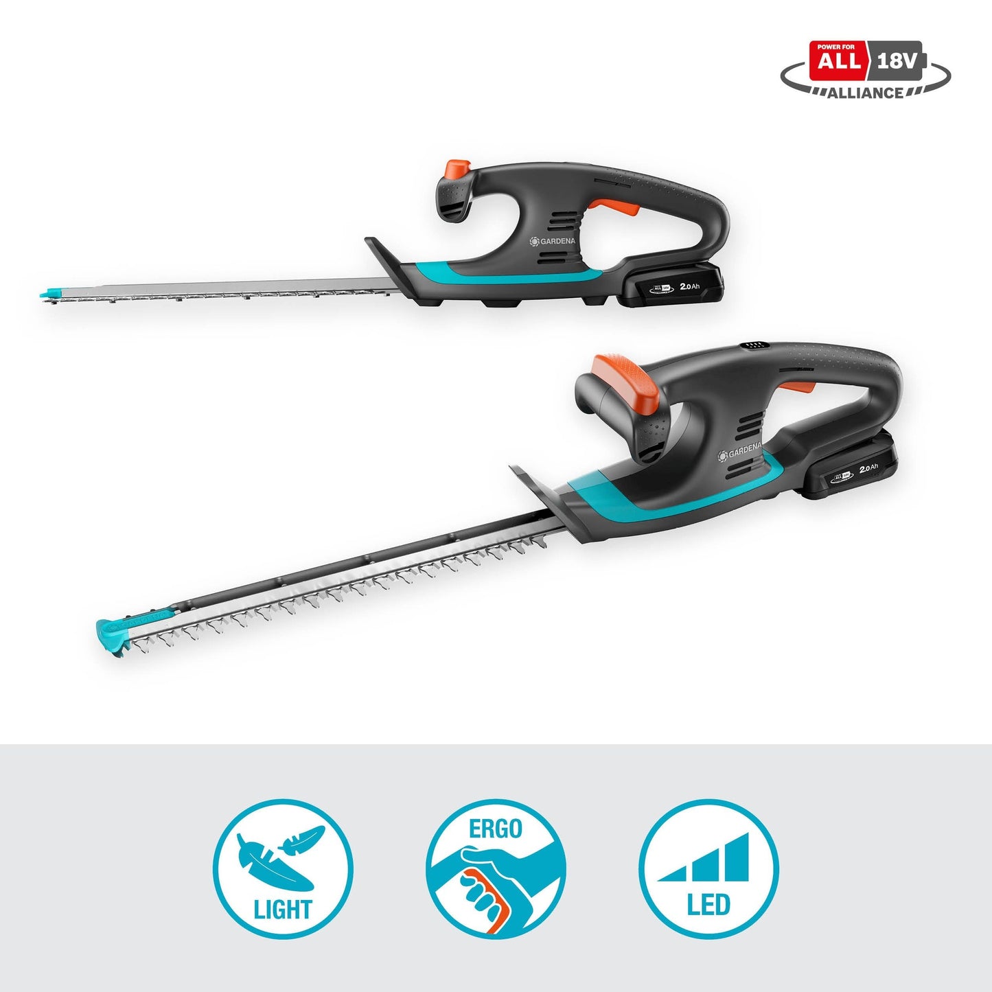 Set cortasetos batería EasyCut 40/18V P4A Gardena