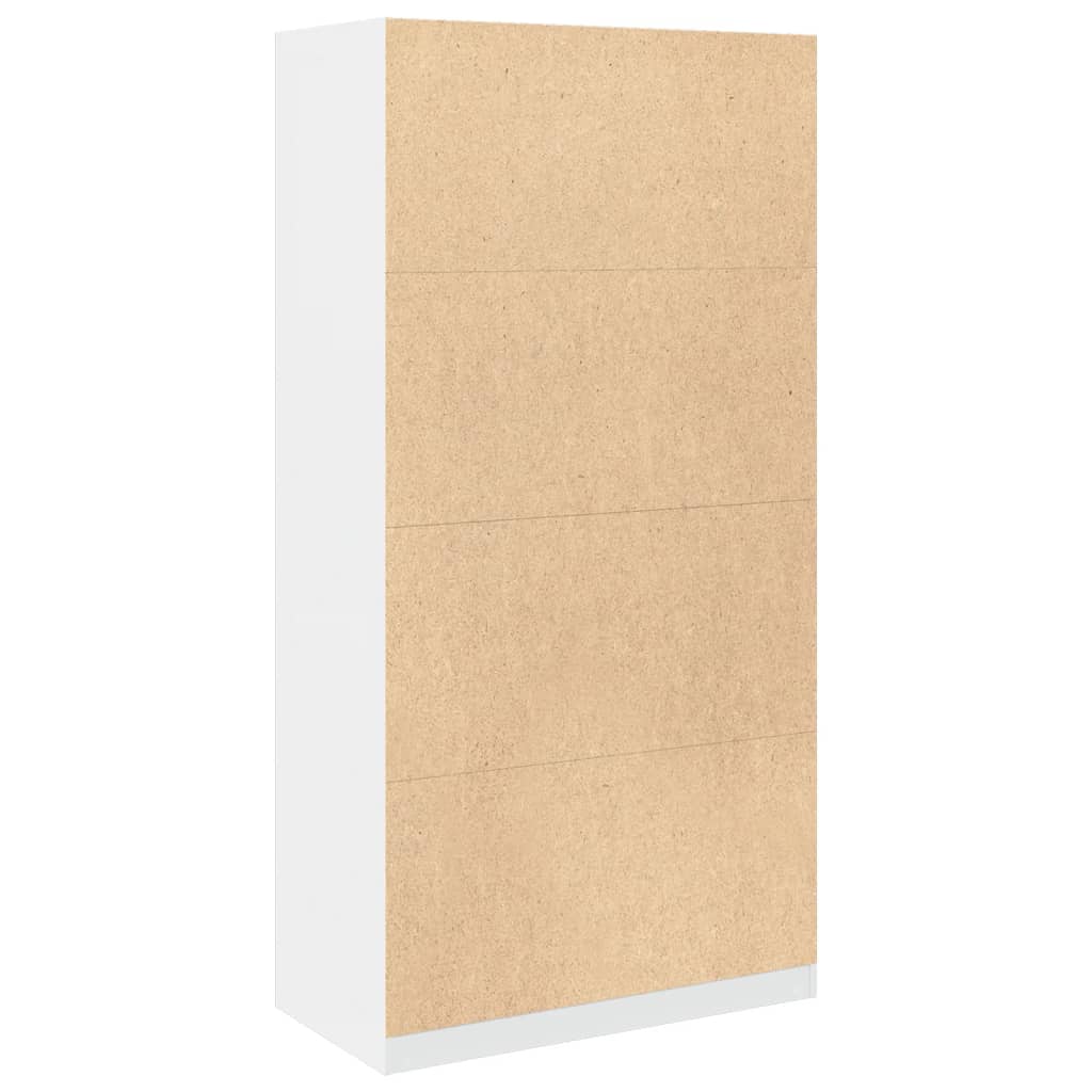 Armario De Madera Contrachapada Blanco 100x50x200 Cm_5