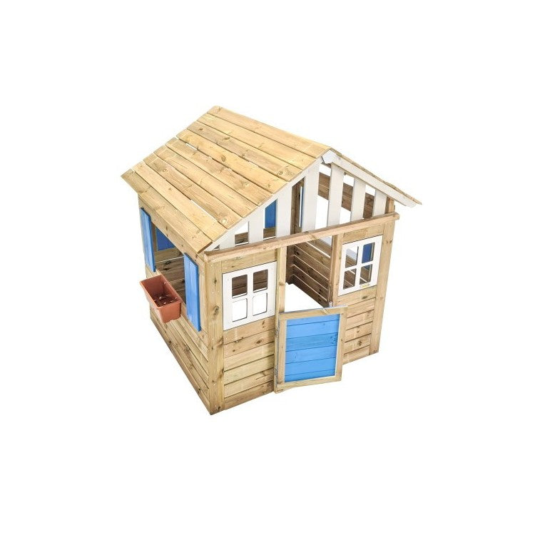 Casita De Madera Masgames Lollipop Xl Azul Sin Suelo De Madera.