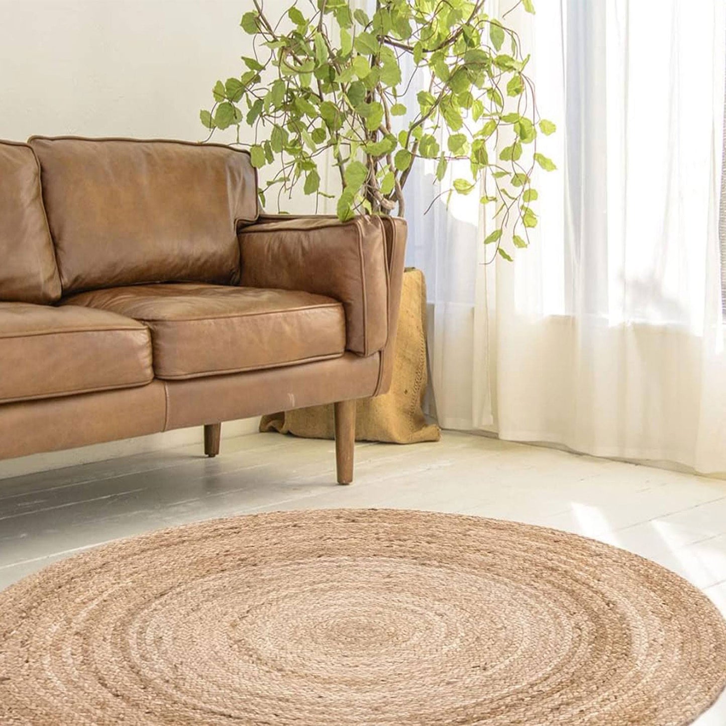 Well Home Alfombra De Yute Ø120x5cm