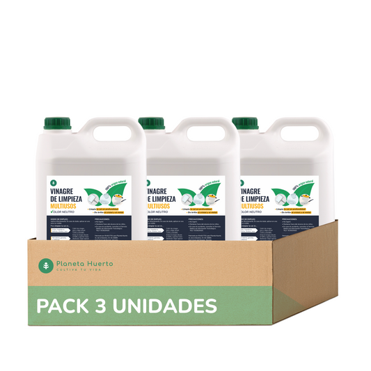Pack 3x Vinagre Blanco de Limpieza Planeta Huerto 5 L