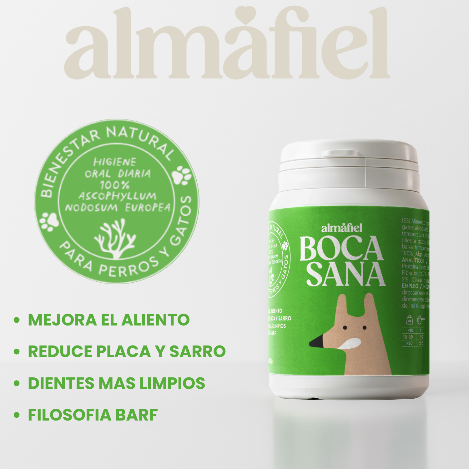 Boca Sana | Ascophyllum Nodosum | Higiene Dental De Perros Y Gatos