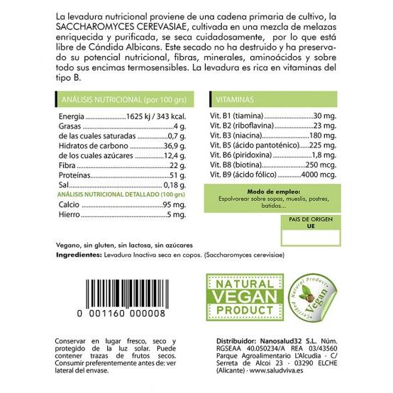Levadura nutricional Salud Viva 250 g