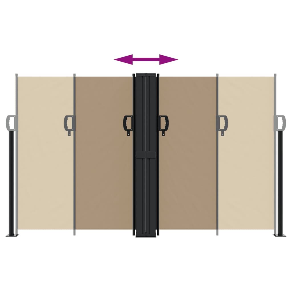 Vidaxl Toldo Lateral Retráctil Gris Taupe 140x1000 Cm_4