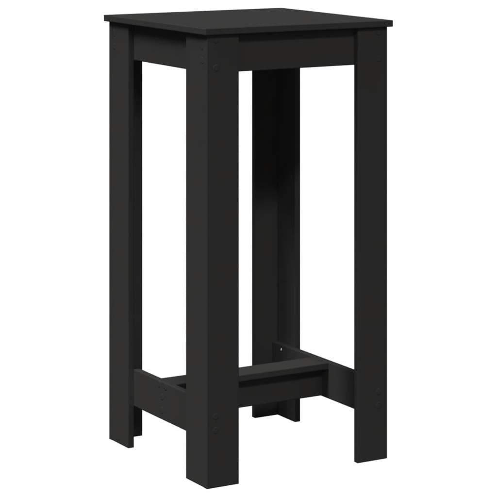 Mesa Alta De Bar Madera De Ingeniería Negra 51x50x103,5 Cm_4