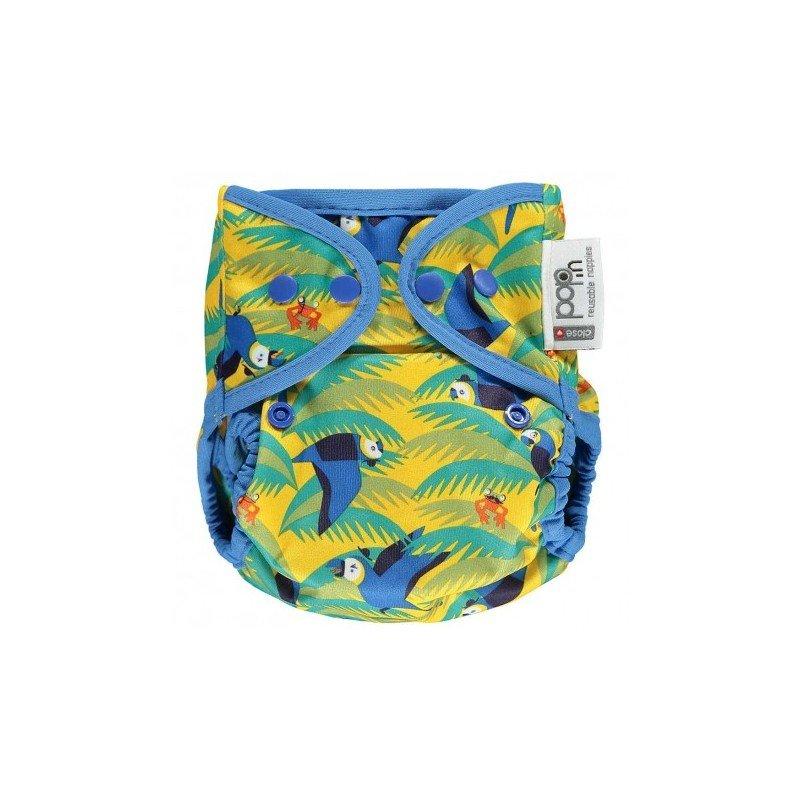 Pañal de Tela de Bambú Loro Corchetes Close Pop-In