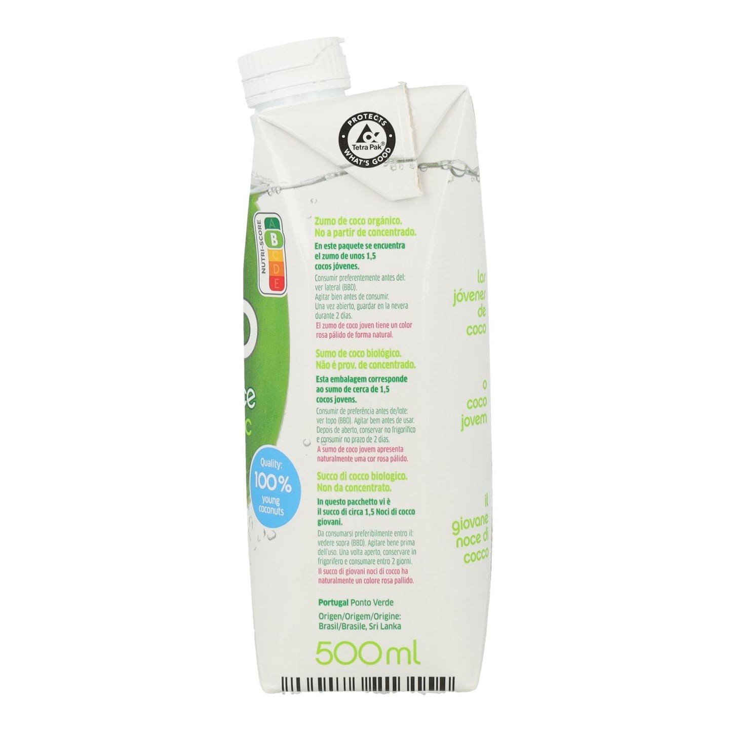 Bebida Agua de Coco Natural Dr. Martins 500 ml