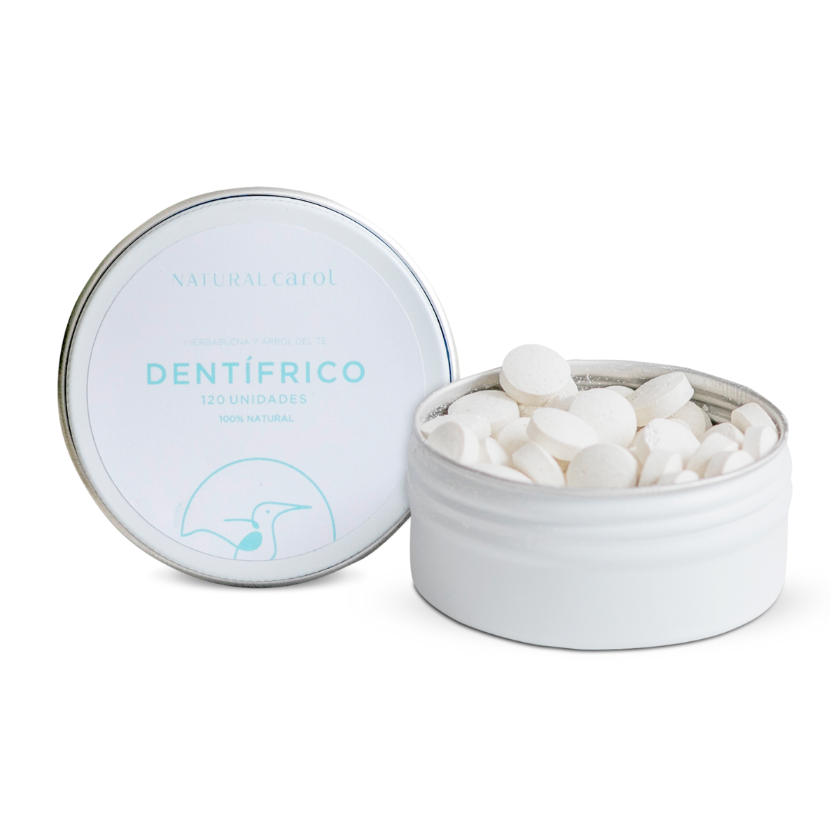 Comprimidos dentífricos Natural carol 120 unidades
