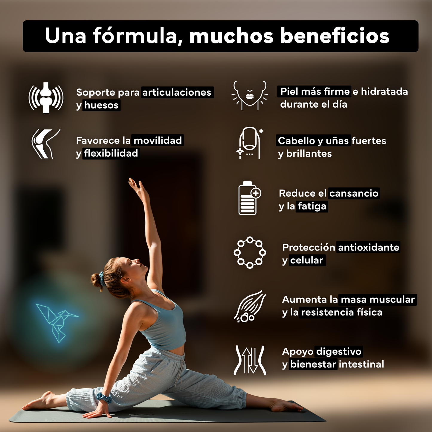 Colágeno Con Magnesio Sevens Nutrition. Piel, Huesos Y Articulaciones.