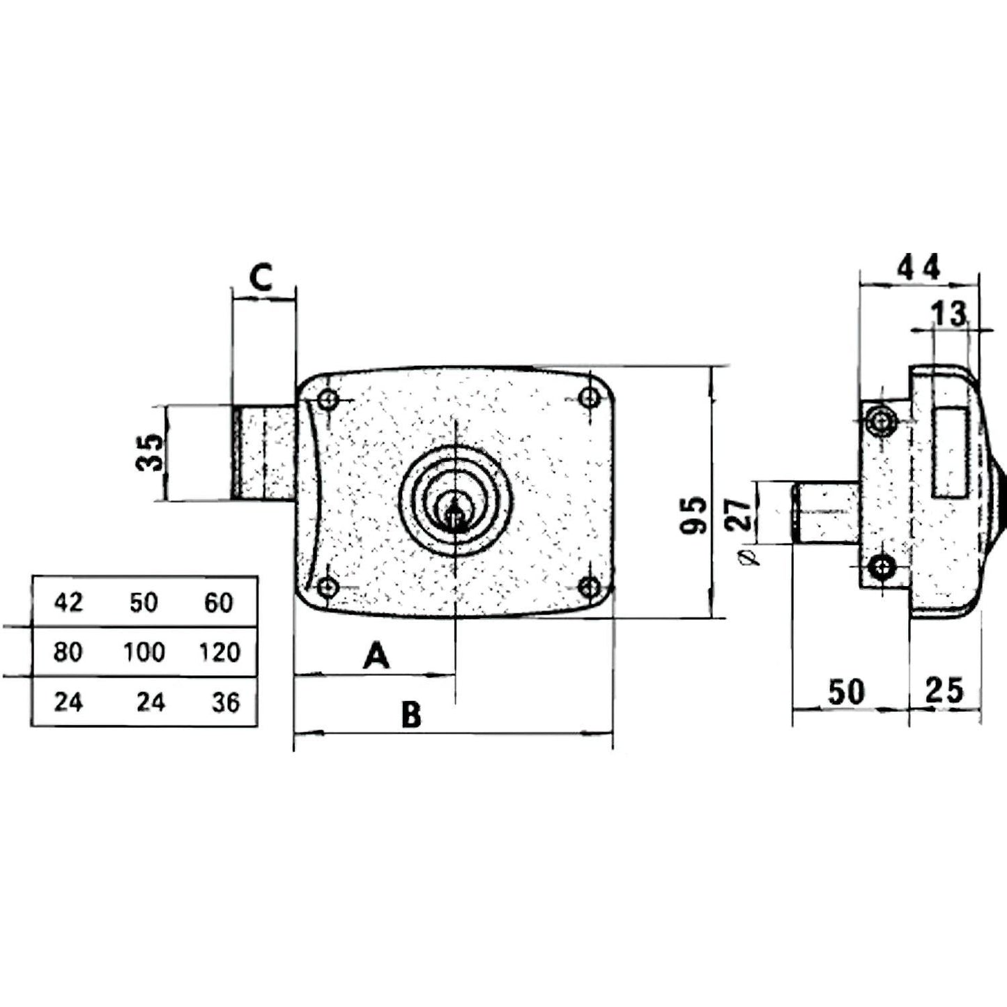 Cerradura 5125-a-100-d.he