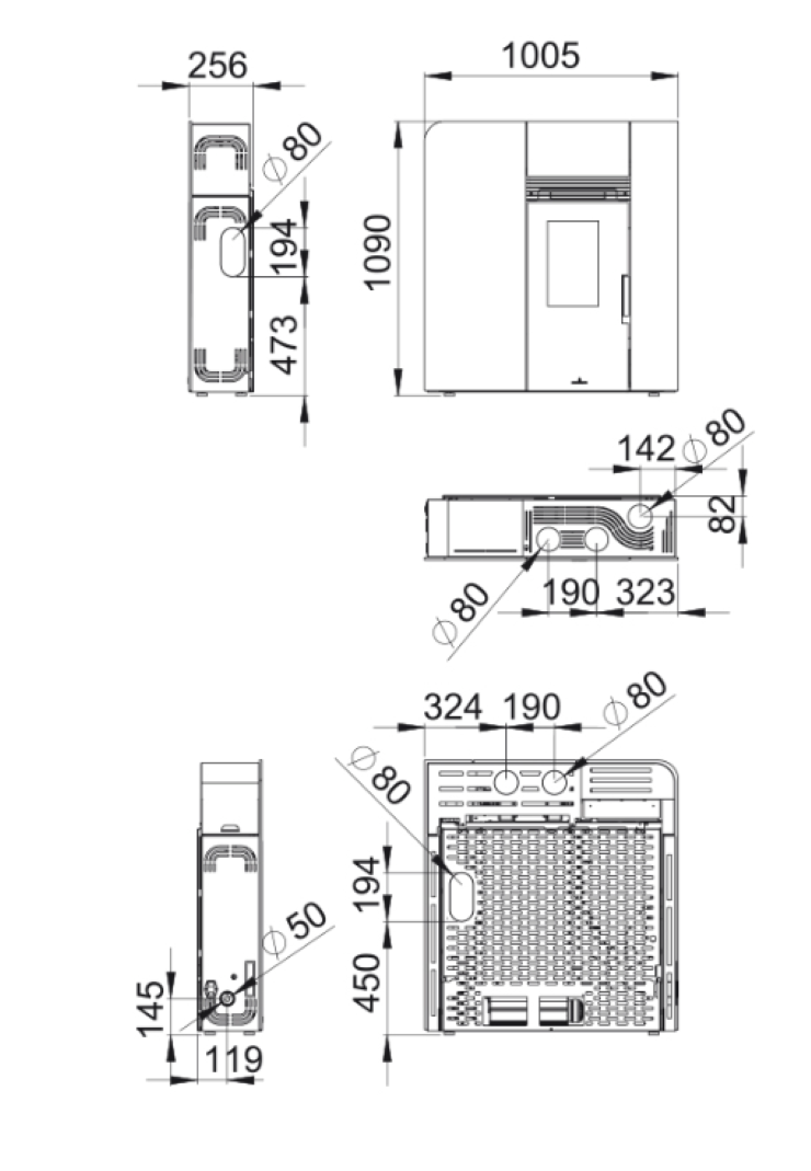 BRICOSOL ESTUFA DE PELLET BRONPI MODELO CLEO EXTRAPLANA 12 KW CRISTAL BLANCO_4