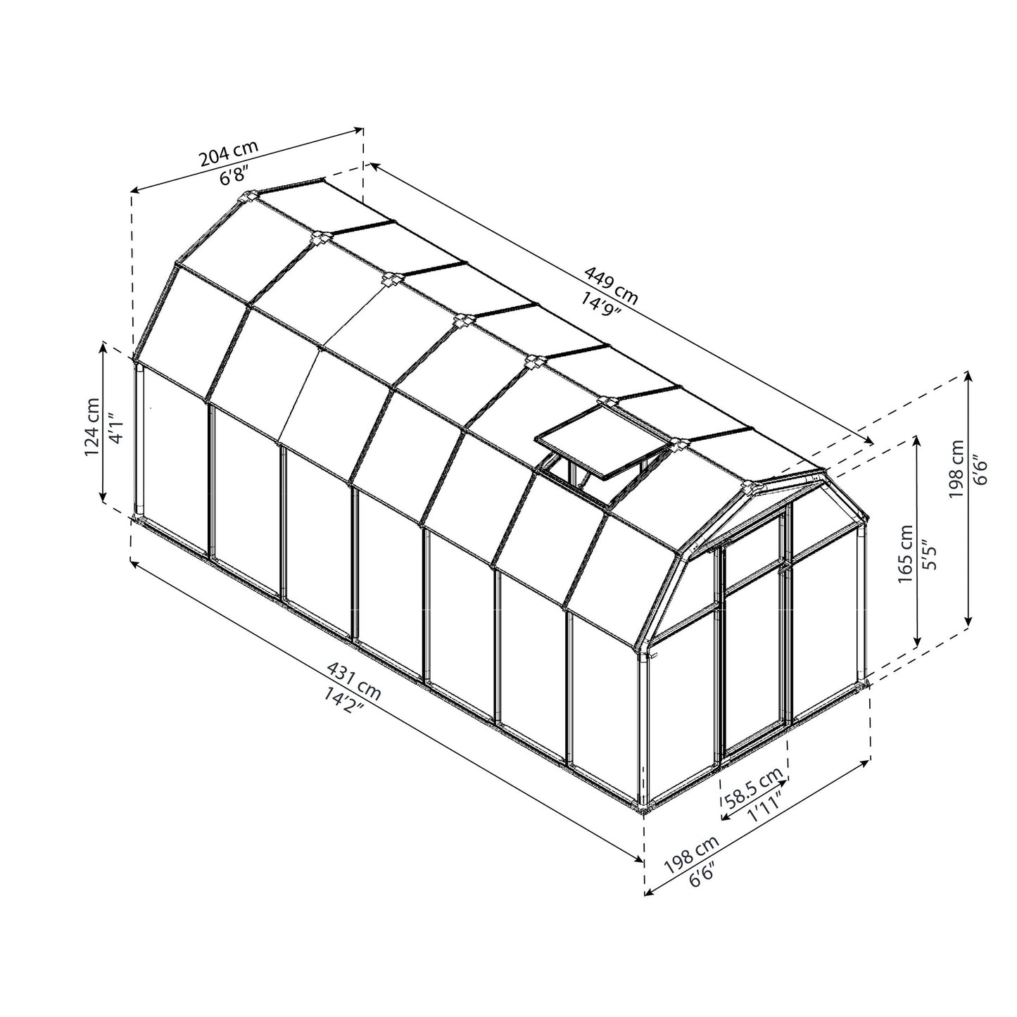 Invernadero Eco Grow 445x204 cm Canopia by Parlam