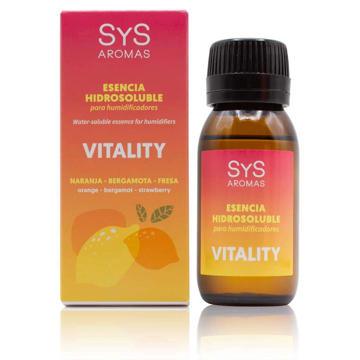 Esencia Hidrosoluble Vitality SYS Aromas 50 ml | Aroma Cítrico y Fresco | Para Humidificadores y Difusores_0