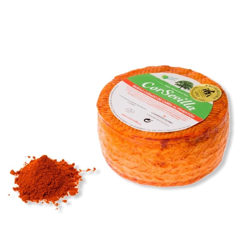 Queso Curado De Cabra Al Pimentón 700 grs aprox_0