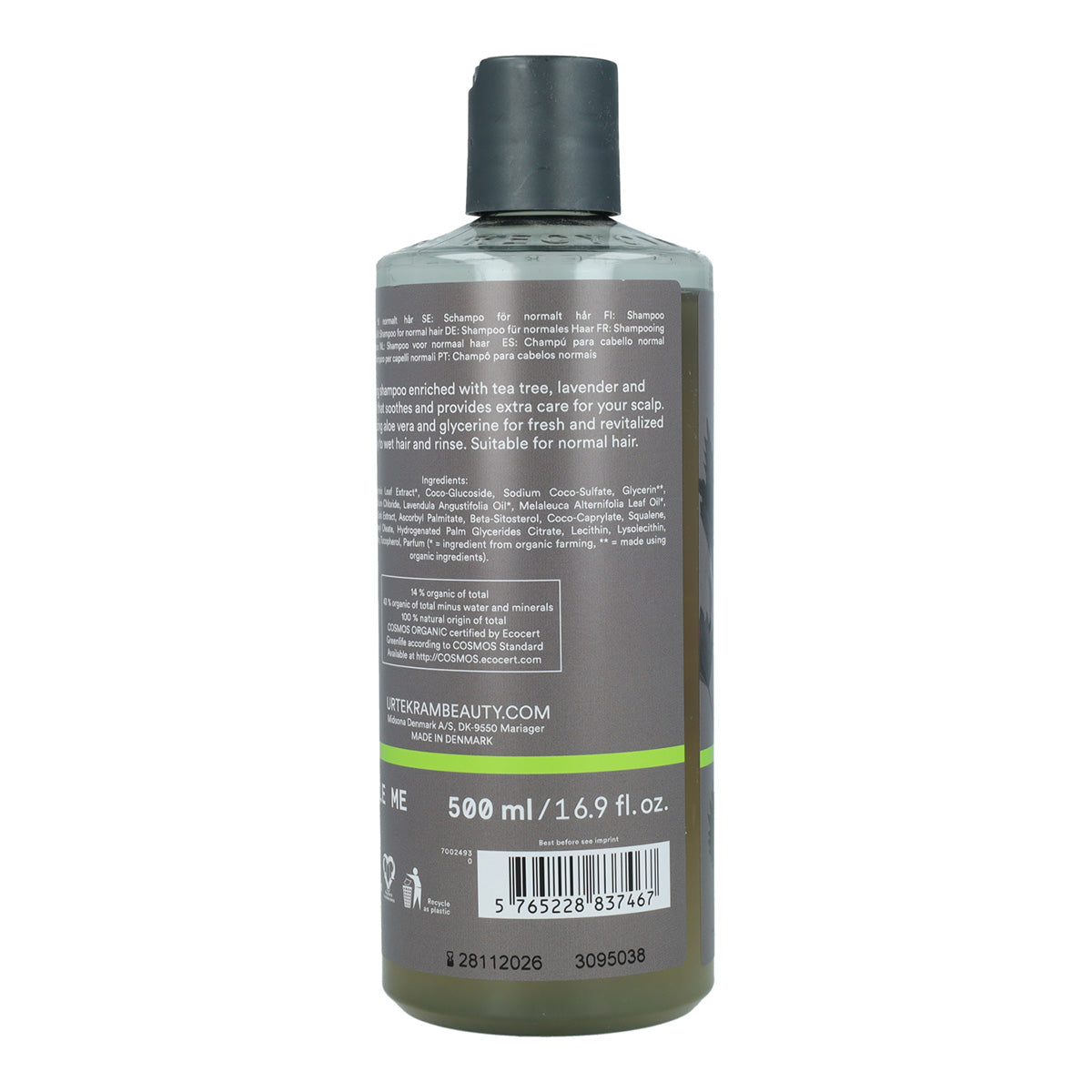 Champú de Árbol de Té Antibacterial Urtekram 500 ml