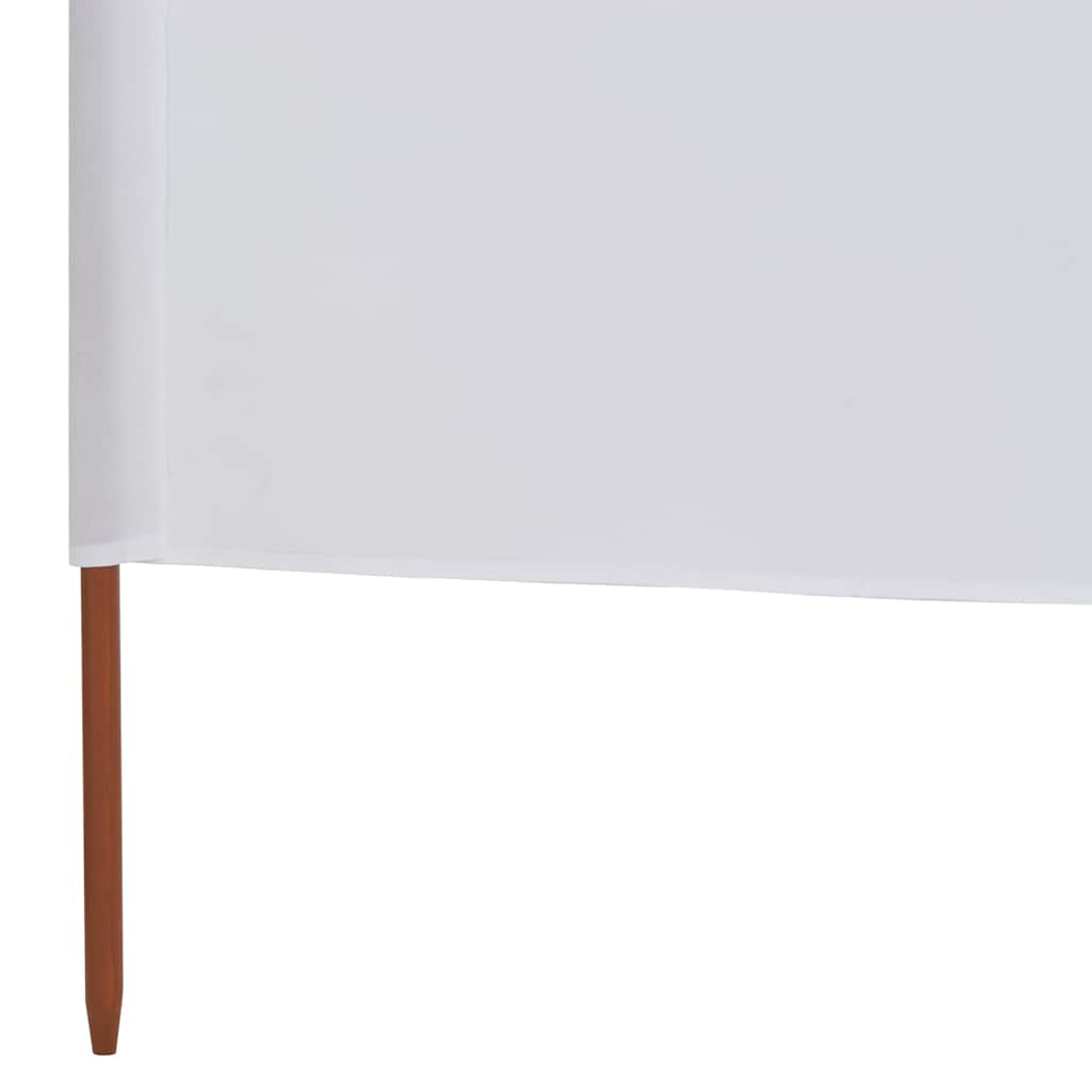 Vidaxl Paravientos De Playa De 6 Paneles De Tela 800x80 Cm Blanco_4