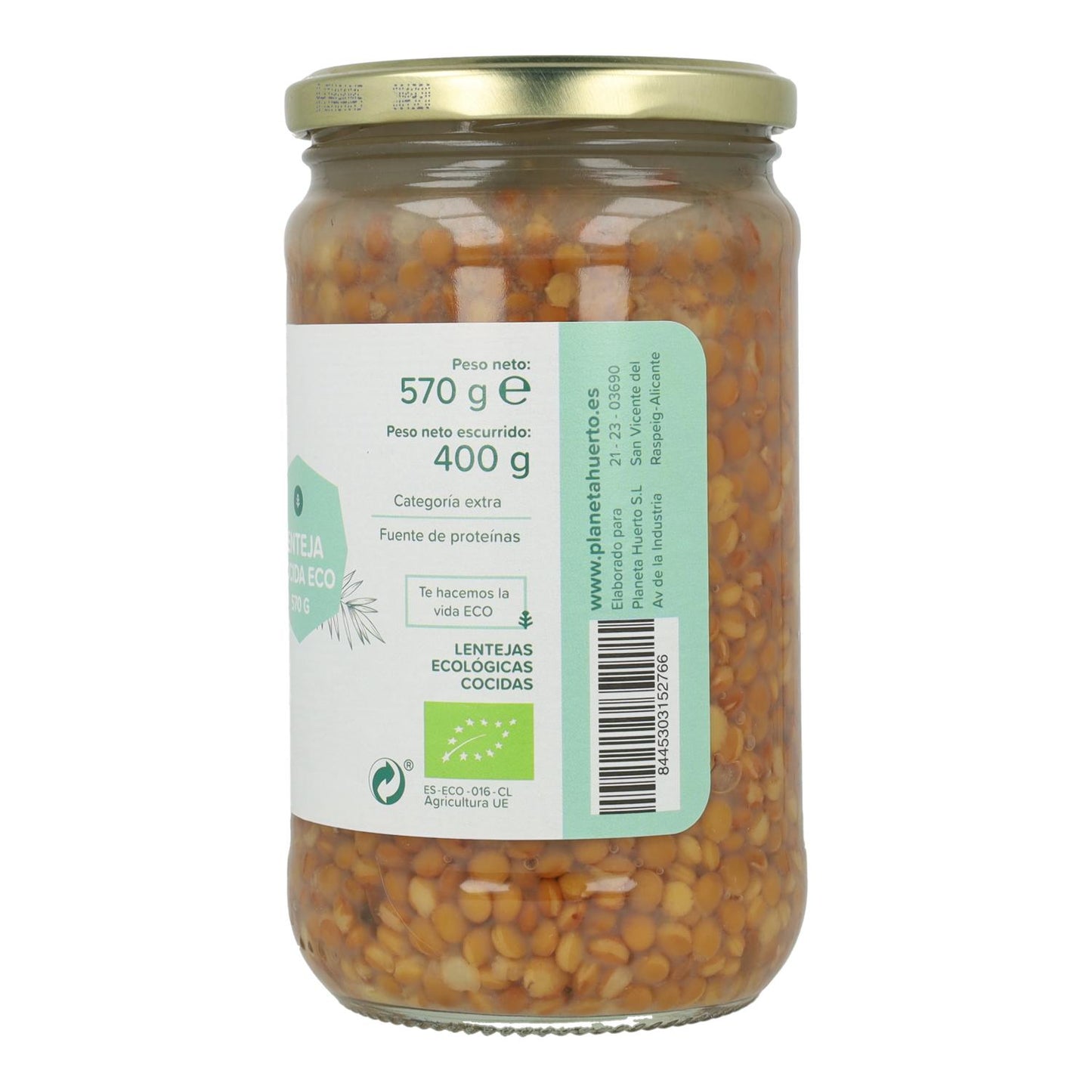 Lenteja Cocida ECO Planeta Huerto 570 g