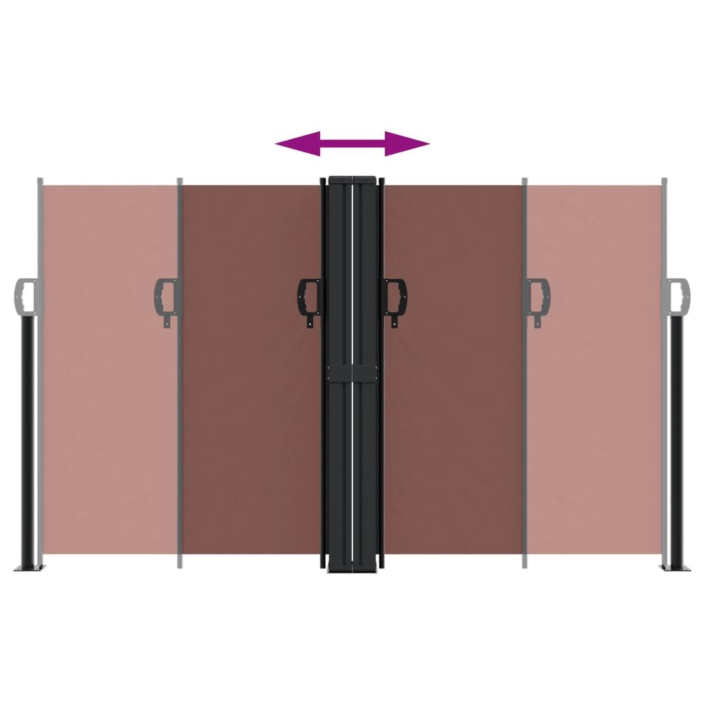 Vidaxl Toldo Lateral Retráctil Marrón 140x1200 Cm_4