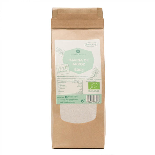 Harina de Arroz integral Sin Gluten ECO Planeta Huerto 500 g