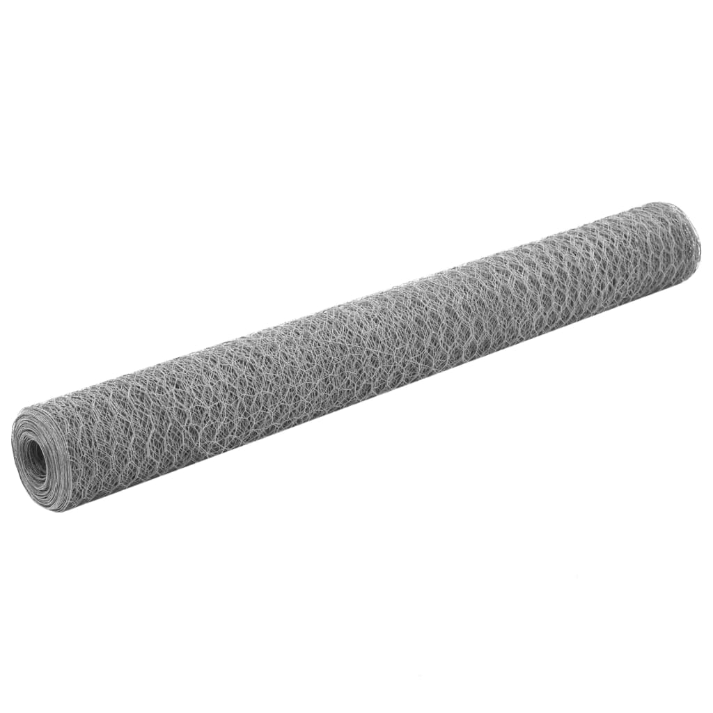 Alambrada De Gallinero Acero Galvanizado Plateado 25x1,2 M / Vetonek_3