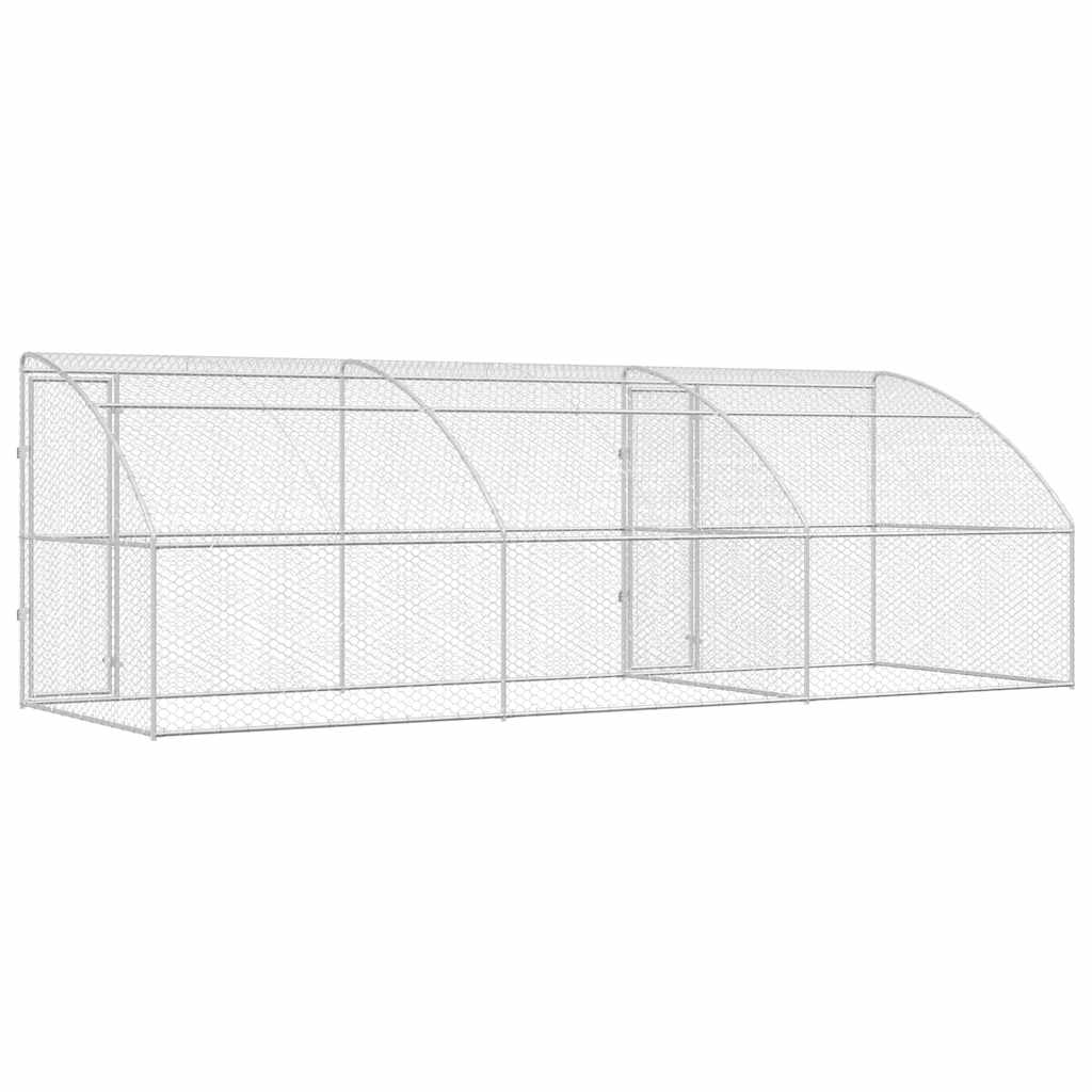 Refugio Para Perros 3 Pcs Plateado 6 X 2 X 2 M_5