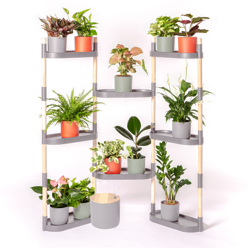 Soporte Para Macetas Modular I Personalizable Citysens; Color Gris Claro; 8 Bandejas