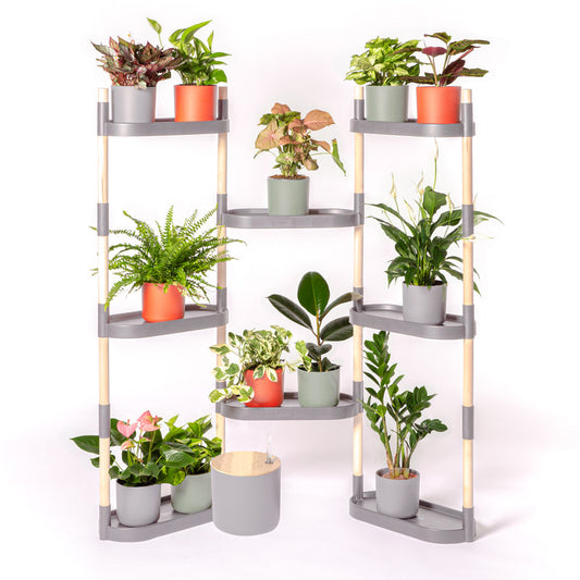 Soporte Para Macetas Modular I Personalizable Citysens; Color Gris Claro; 8 Bandejas