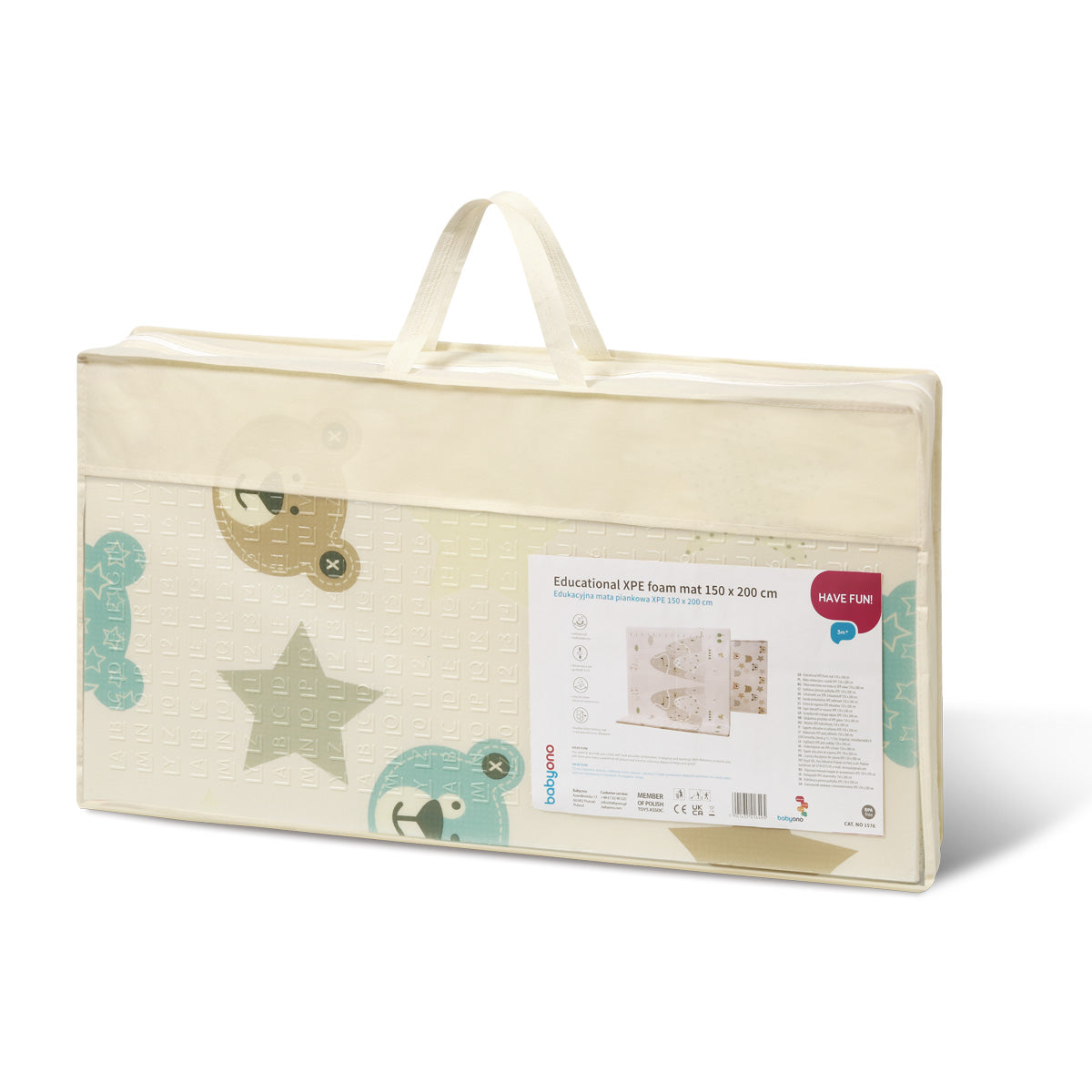 Alfombra De Juegos Infantil Plegable 150x200 Cm Reversible