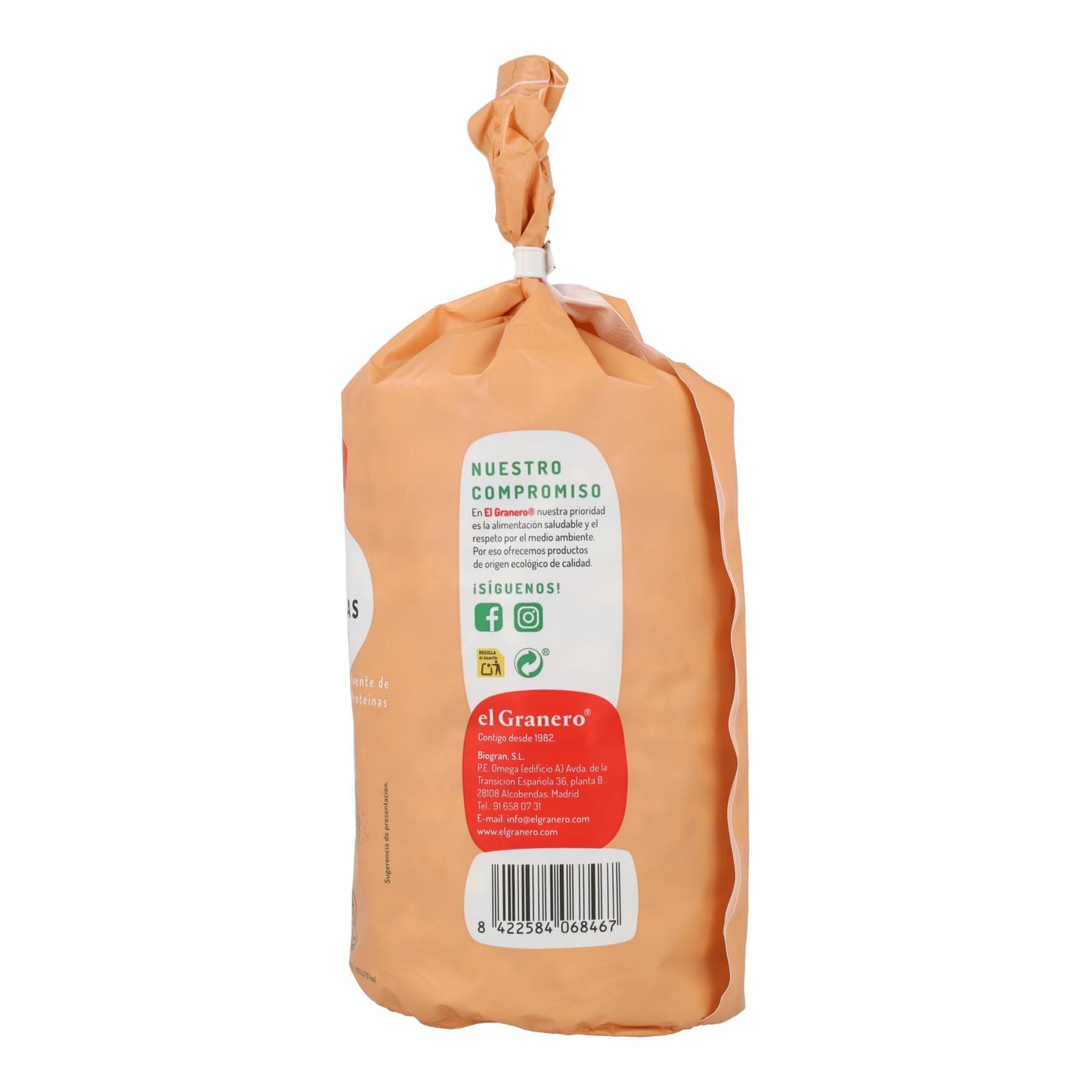 Tortitas de Arroz y Lentejas Sin Gluten Bio El Granero, 115 g