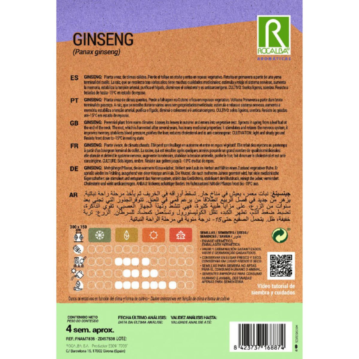 Semillas de Ginseng Rocalba