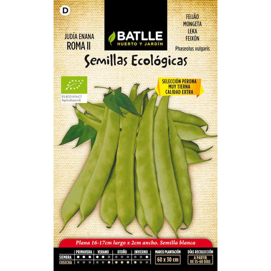 Semillas de Judía enana Roma Perona ecológicas Batlle
