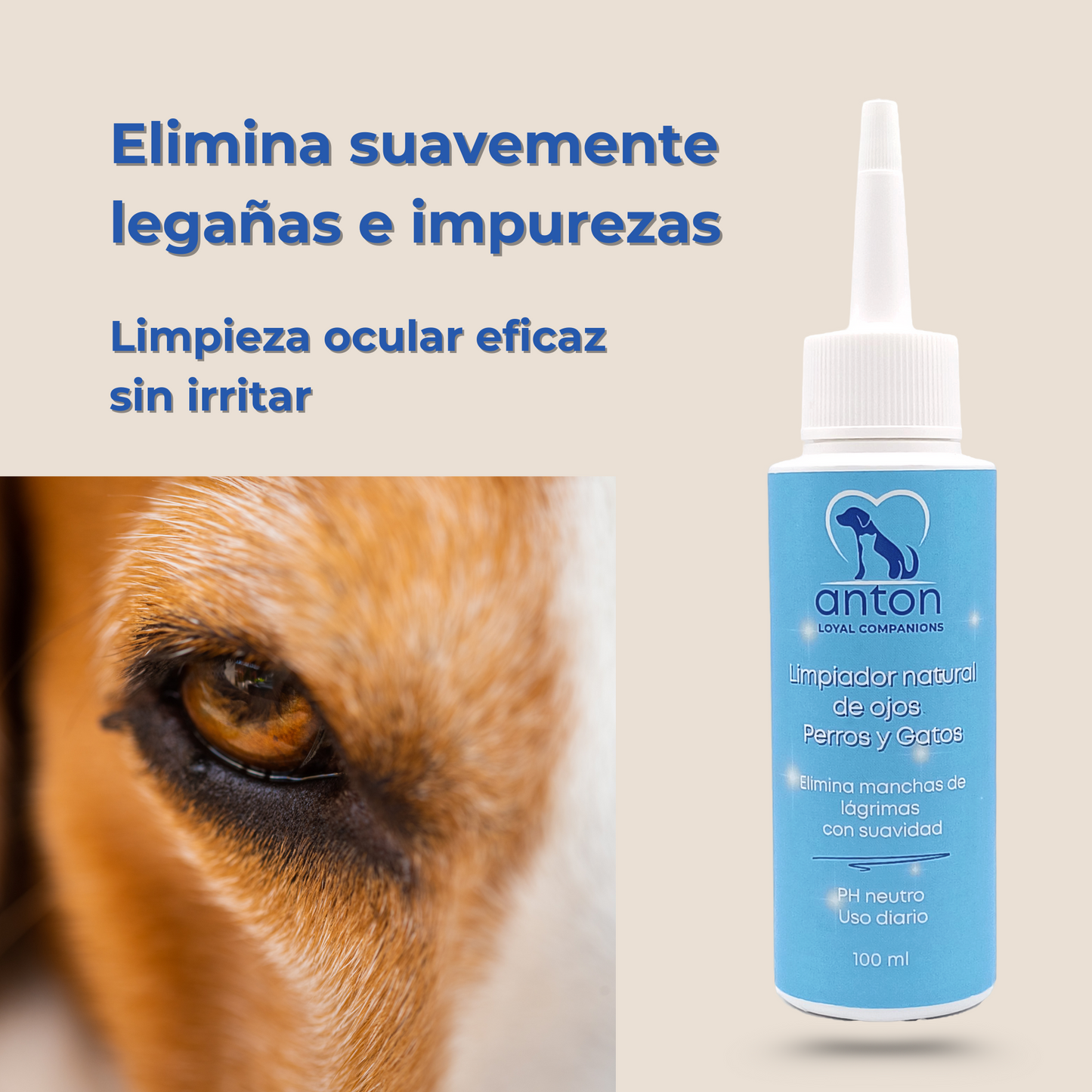 Limpiador de Ojos Natural para Perros y Gatos – 100 ml