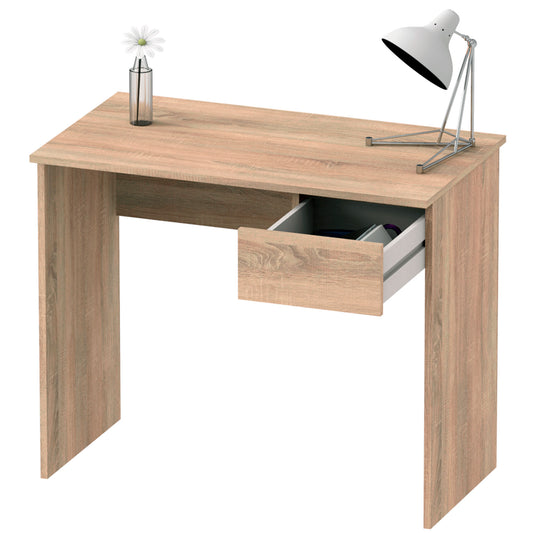 Escritorio, Mesa De Ordenador 75x90x50cm, 1 Cajón, Oficina, Habitación Juvenil, Desk, Briebe, Nova, Madera