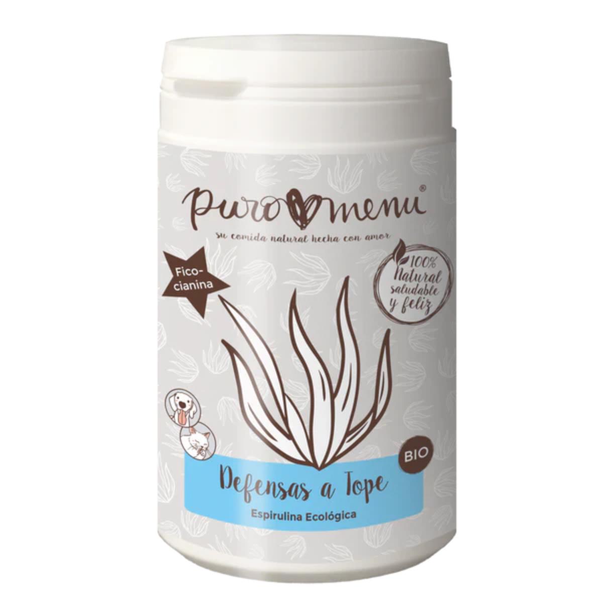 Defensas a Tope Espirulina BIO Suplemento para perros y gatos Puromenu 100 g