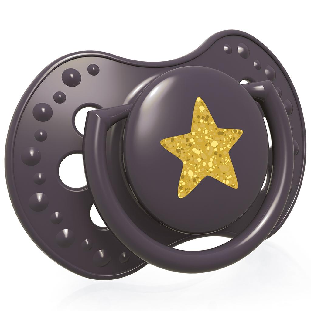 Chupetes dinámicos LOVI Stardust lila (2 ud.) 3-6 meses