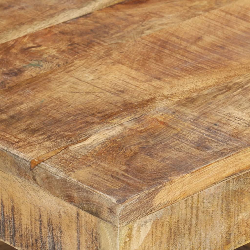 Mesa De Centro De Madera Maciza De Mango 45x45x40 Cm_4