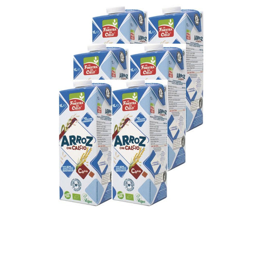 Pack 6 x Bebida de Arroz con Calcio La Finestra Sul Cielo 1 L