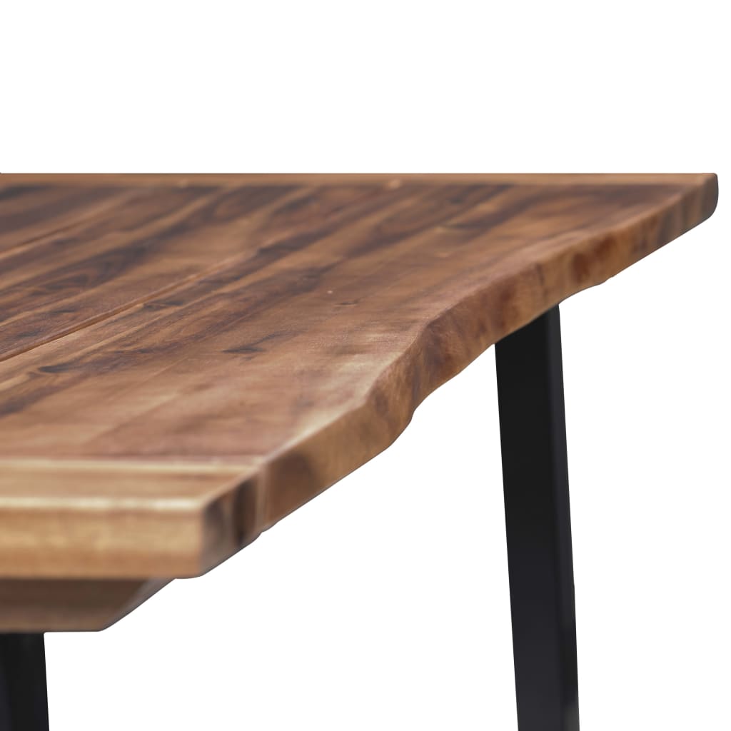 Mesa De Comedor Madera Maciza De Acacia 180x90 Cm_4