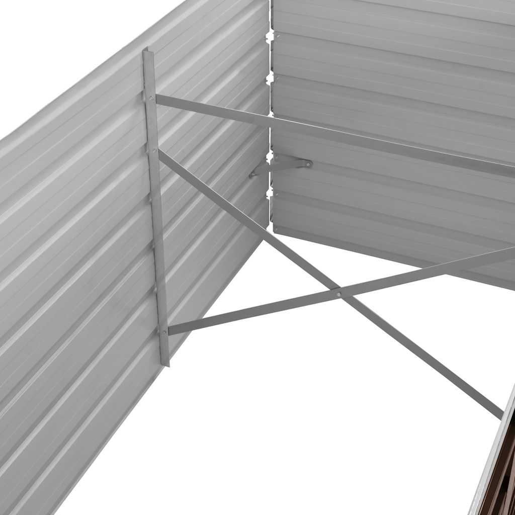 Arriate De Acero Galvanizado Marrón 320x80x77 Cm_5