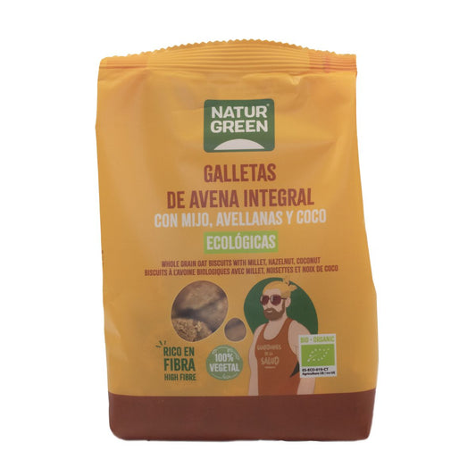 Galleta de Avena Integral con cáñamo Bio NaturGreen 140 g