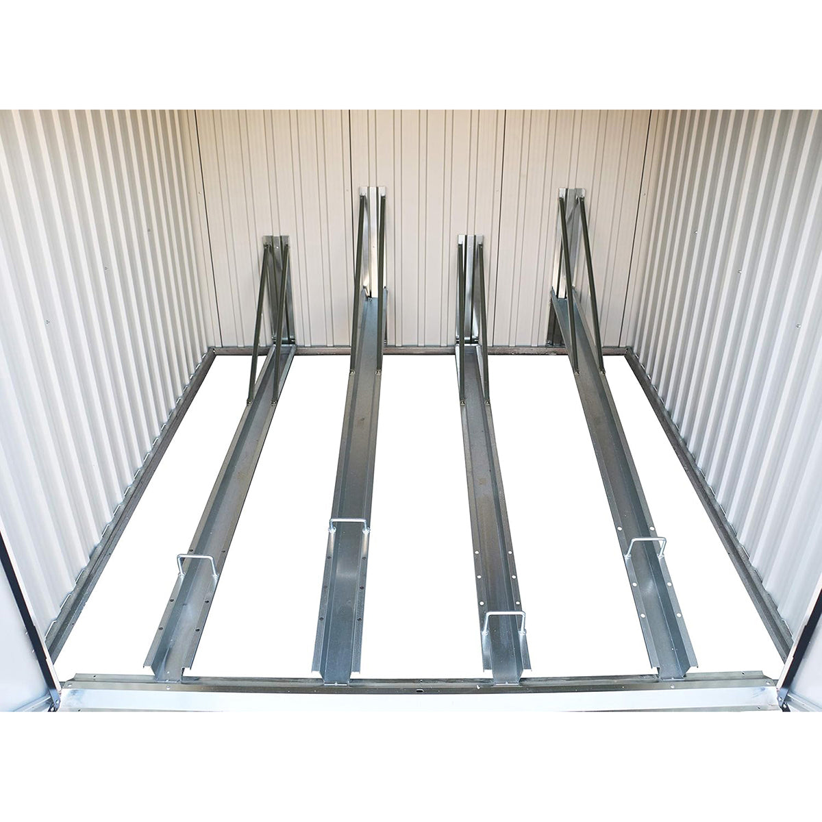 Metal Bicycle Storage Unit 203x202x162.5 Cm Anthracite Grey_5